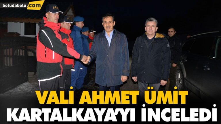 VALİ ÜMİT KARTALKAYA’YI İNCELEDİ