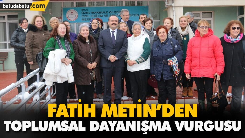 FATİH METİN’DEN TOPLUMSAL DAYANIŞMA VURGUSU FATİH METİN’DEN TOPLUMSAL DAYANIŞMA VURGUSU