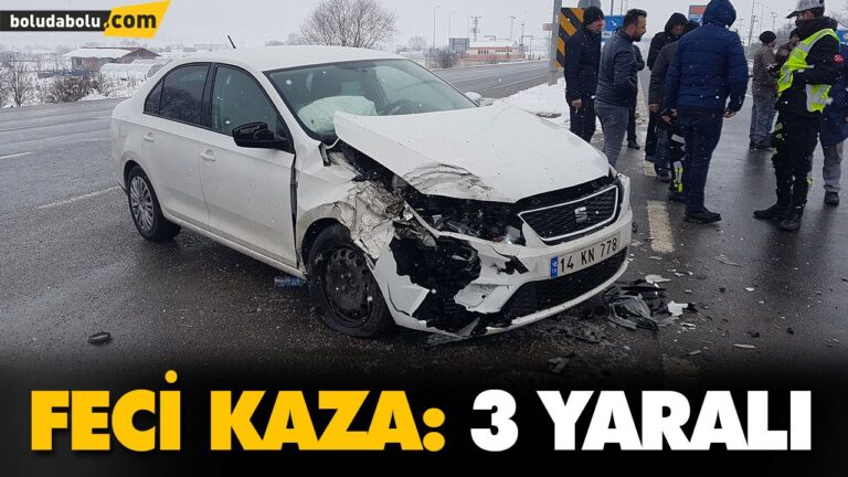 FECİ KAZA: 3 YARALI