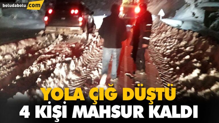 4 KİŞİ MAHSUR KALDI