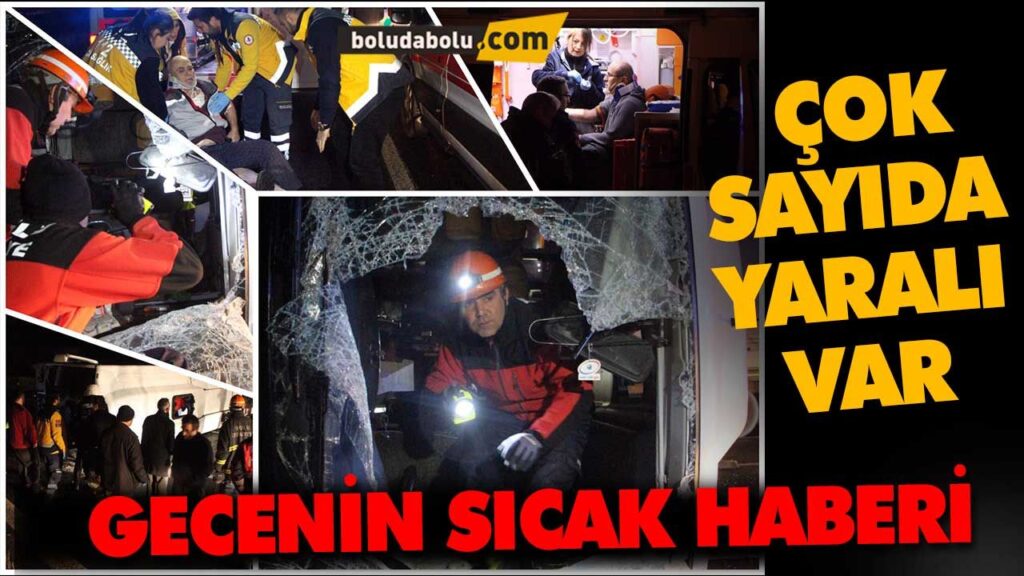 Bolu’da minibüs devrildi çok sayıda yaralı var Bolu’da minibüs devrildi çok sayıda yaralı var
