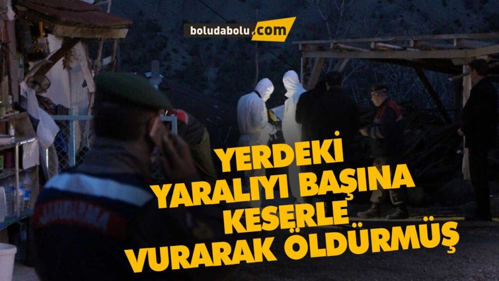 YERDEKİ YARALIYI BAŞINA KESERLE VURARAK ÖLDÜRMÜŞ | BOLU YERDEKİ YARALIYI BAŞINA KESERLE VURARAK ÖLDÜRMÜŞ | BOLU