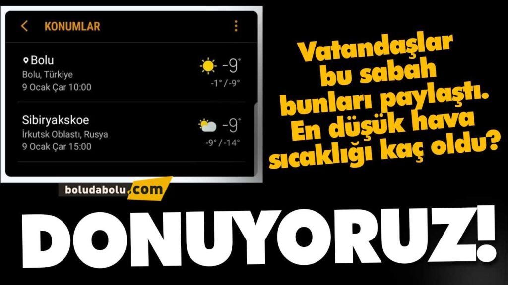 BOLU DONUYOR! BOLU DONUYOR!