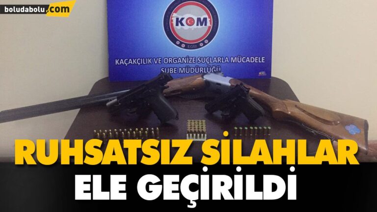 RUHSATSIZ SİLAHLAR ELE GEÇİRİLDİ