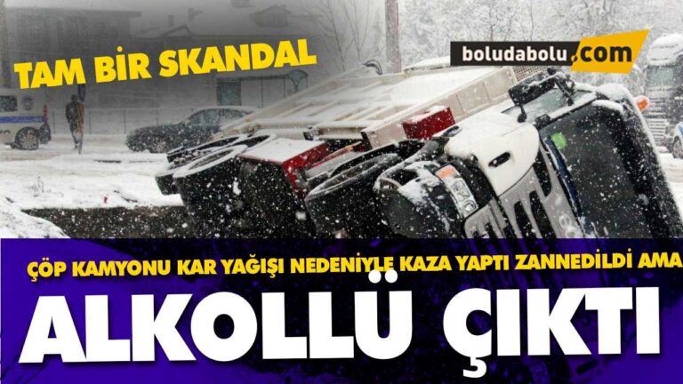 Çöp kamyonu sürücüsü alkollü çıktı