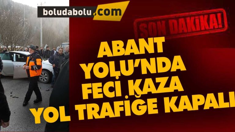Abant yolunda feci kaza