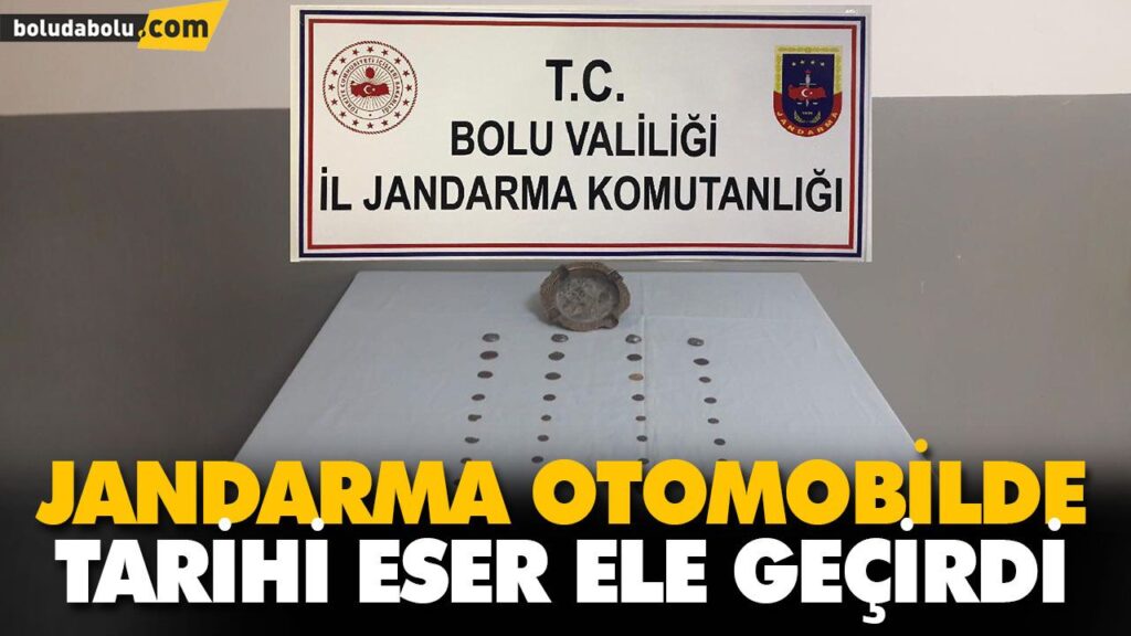 JANDARMA OTOMOBİLDE TARİHİ ESER ELE GEÇİRDİ JANDARMA OTOMOBİLDE TARİHİ ESER ELE GEÇİRDİ