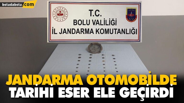 JANDARMA OTOMOBİLDE TARİHİ ESER ELE GEÇİRDİ