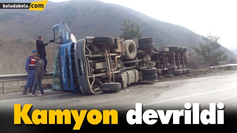 Kamyon devrildi: 1 yaralı