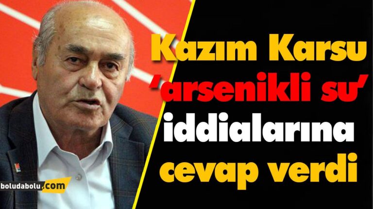 Kazım Karsu ‘arsenikli su’ iddialarına cevap verdi