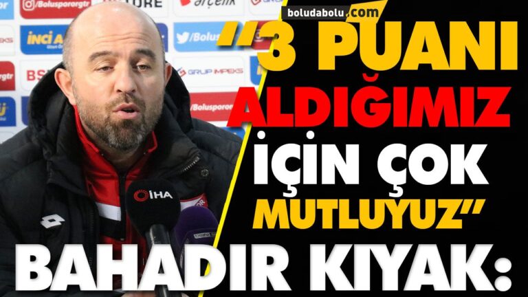 “3 PUANI ALDIĞIMIZ İÇİN ÇOK MUTLUYUZ”