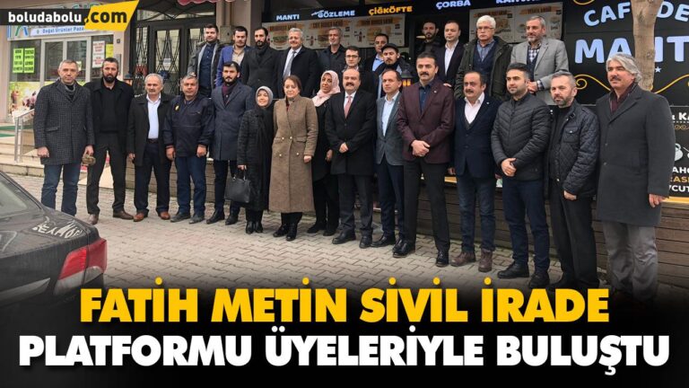 FATİH METİN SİVİL İRADE PLATFORMU ÜYELERİYLE BULUŞTU