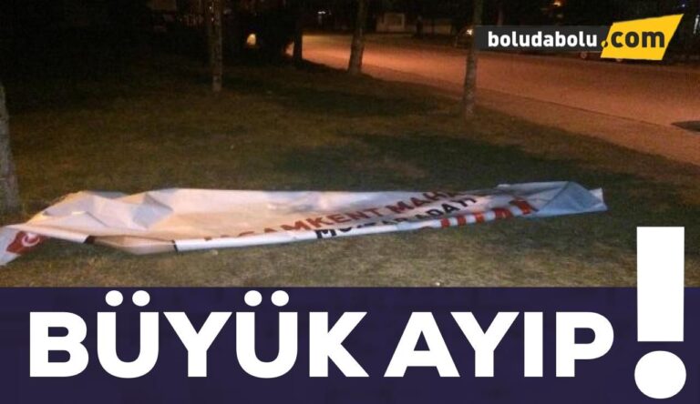 Tanıtım pankartı söküldü