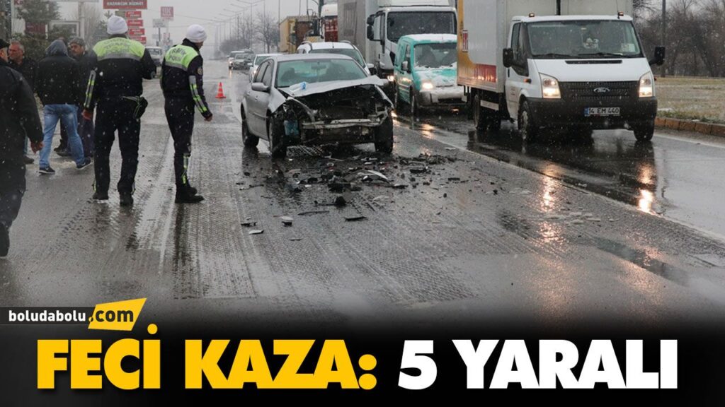 FECİ KAZA: 5 YARALI FECİ KAZA: 5 YARALI