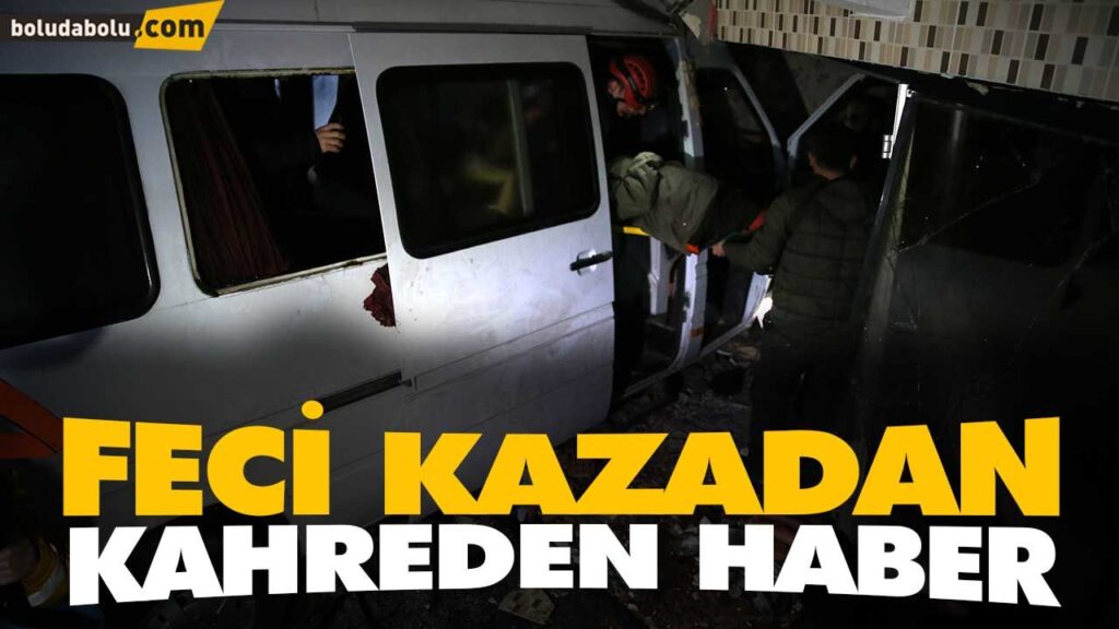 SERVİS MİNİBÜSÜ OTOMOBİLE ÇARPTI: 1 ÖLÜ, 12 YARALI SERVİS MİNİBÜSÜ OTOMOBİLE ÇARPTI: 1 ÖLÜ, 12 YARALI