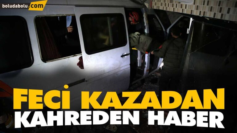 SERVİS MİNİBÜSÜ OTOMOBİLE ÇARPTI: 1 ÖLÜ, 12 YARALI