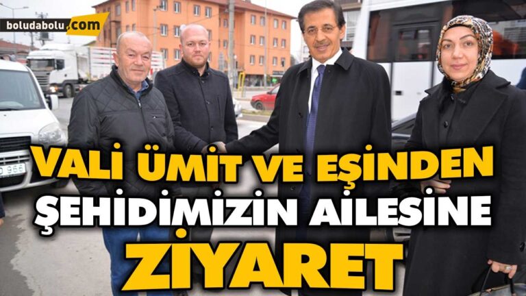 VALİ ÜMİT VE EŞİNDEN ŞEHİDİMİZİN AİLESİNE ZİYARET