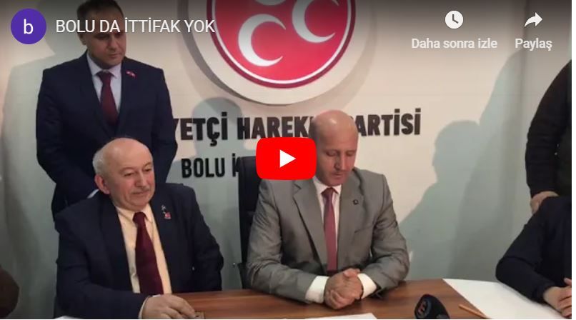 Bolu’da ittifak yok! işte o açıklama
