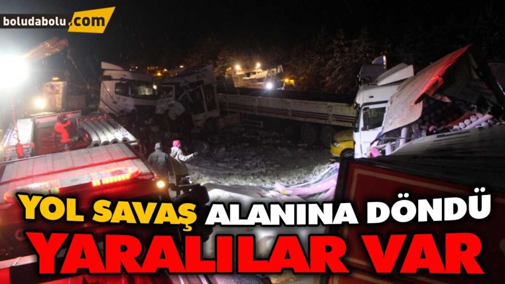 YOL SAVAŞ ALANINA DÖNDÜ YOL SAVAŞ ALANINA DÖNDÜ