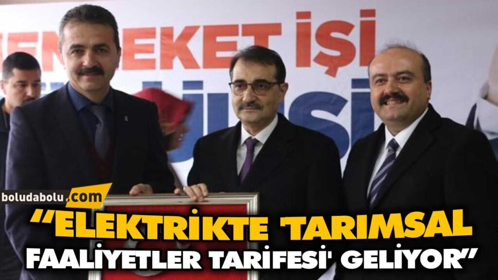 “ELEKTRİKTE ‘TARIMSAL FAALİYETLER TARİFESİ’ GELİYOR” “ELEKTRİKTE ‘TARIMSAL FAALİYETLER TARİFESİ’ GELİYOR”