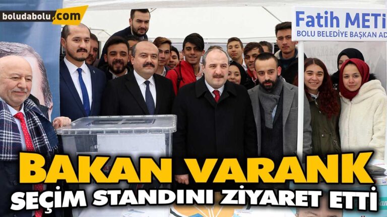 Bakan Varank Gençlik Kolları Seçim Standı’nı ziyaret