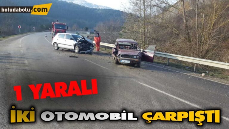 İKİ OTOMOBİL ÇARPIŞTI