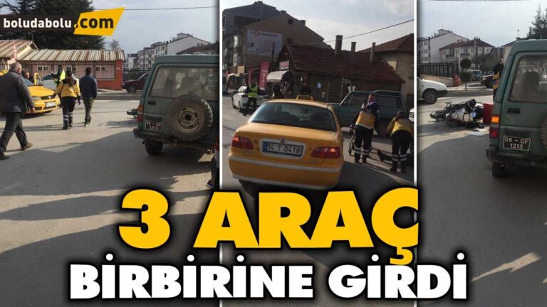 3 ARAÇ BİRBİRİNE GİRDİ
