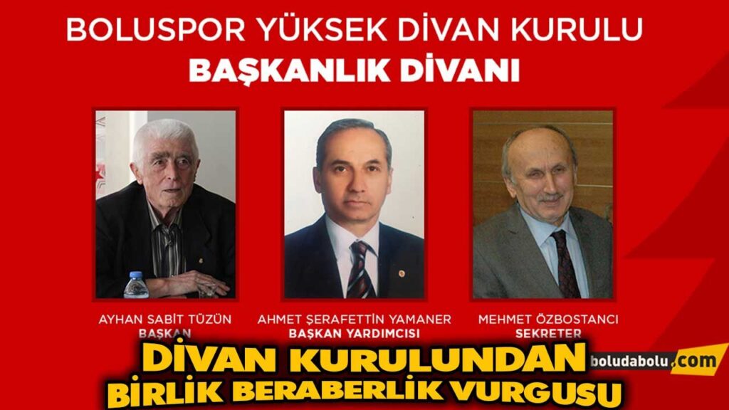 DİVAN KURULUNDAN BİRLİK BERABERLİK VURGUSU DİVAN KURULUNDAN BİRLİK BERABERLİK VURGUSU
