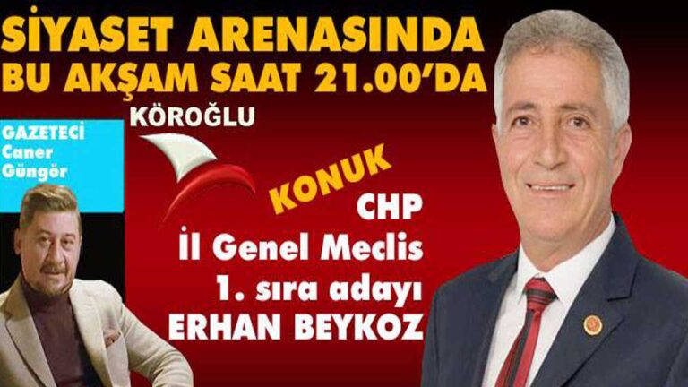 Erhan Beykoz ‘Siyaset Arenası’nda