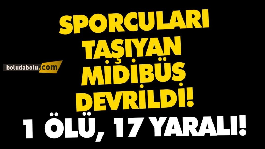 Sporcuları taşıyan araç kaza yaptı Sporcuları taşıyan araç kaza yaptı