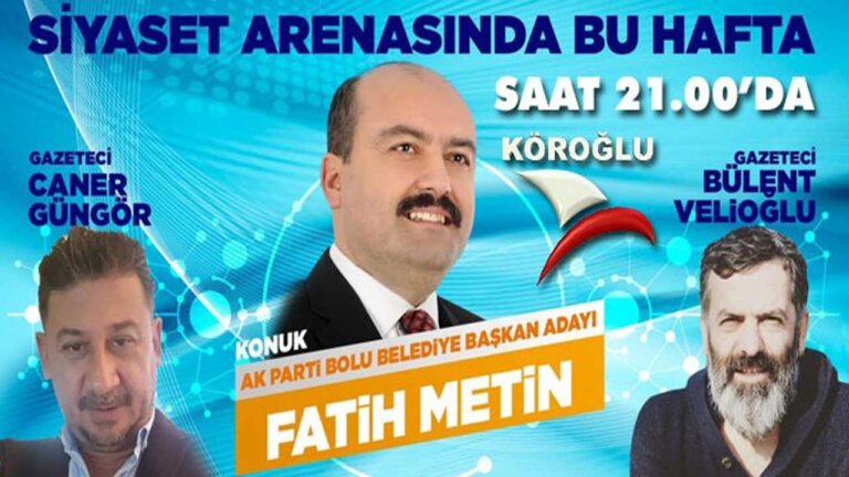 FATİH METİN BU AKŞAM ‘SİYASET ARENASI’NDA
