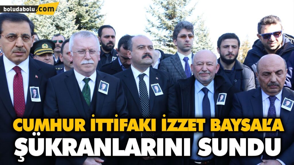 CUMHUR İTTİFAKI İZZET BAYSAL’A ŞÜKRANLARINI SUNDU CUMHUR İTTİFAKI İZZET BAYSAL’A ŞÜKRANLARINI SUNDU