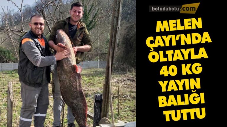 40 kilogramlık yayın balığı tuttu
