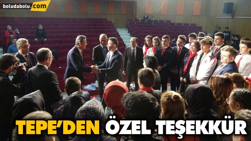 TEPE’DEN BOLU ANADOLU LİSESİNE ÖZEL TEŞEKKÜR