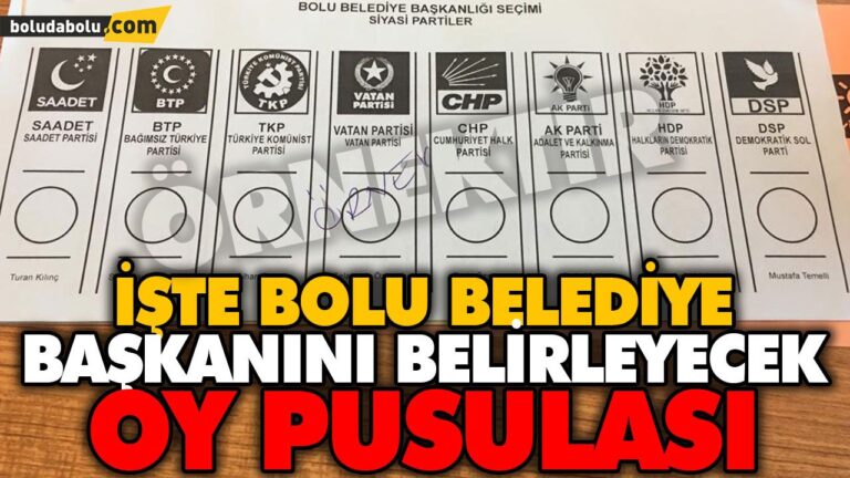 BELEDİYE BAŞKANINI BELİRLEYECEK OY PUSULASI