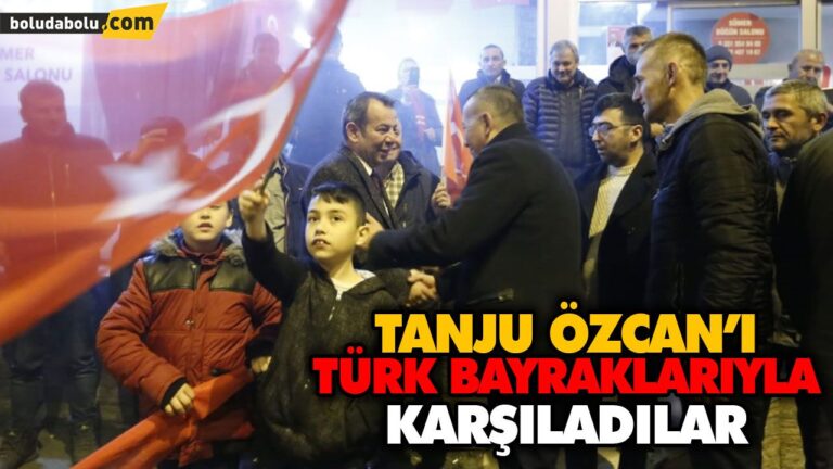 TANJU ÖZCAN’I TÜRK BAYRAKLARIYLA KARŞILADILAR