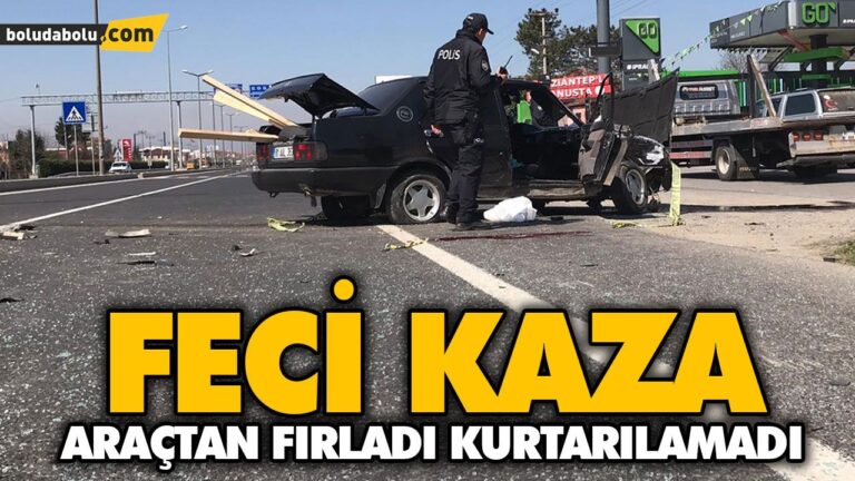 AYDINLATMA DİREĞİNE ÇARPAN OTOMOBİLİN SÜRÜCÜSÜ ÖLDÜ