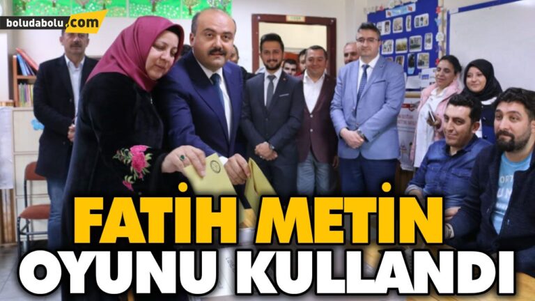 FATİH METİN, OYUNU KULLANDI