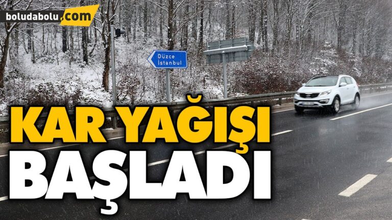 Bolu Dağı’nda kar yağışı