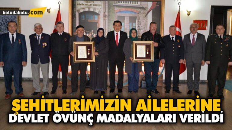 ÂZİZ ŞEHİTLERİMİZİN AİLELERİNE DEVLET ÖVÜNÇ MADALYALARI VERİLDİ