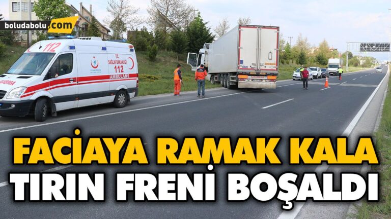 FRENİ BOŞALAN TIR KARŞI ŞERİDE GEÇTİ
