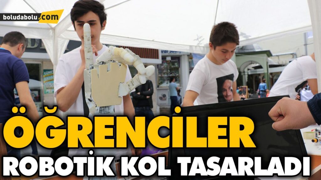 ÖĞRENCİLER ROBOTİK KOL TASARLADI ÖĞRENCİLER ROBOTİK KOL TASARLADI