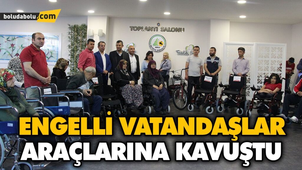 ENGELLİ VATANDAŞLAR ARAÇLARINA KAVUŞTU ENGELLİ VATANDAŞLAR ARAÇLARINA KAVUŞTU