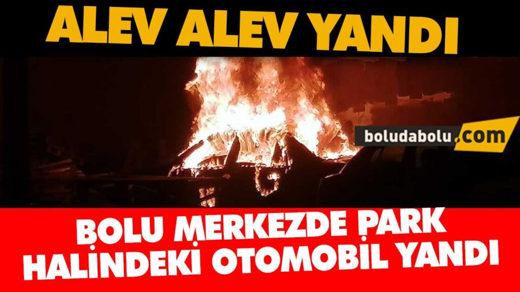 BOLU MERKEZDE ARAÇ YANGINI BOLU MERKEZDE ARAÇ YANGINI