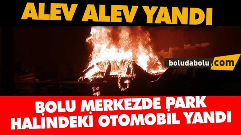 BOLU MERKEZDE ARAÇ YANGINI