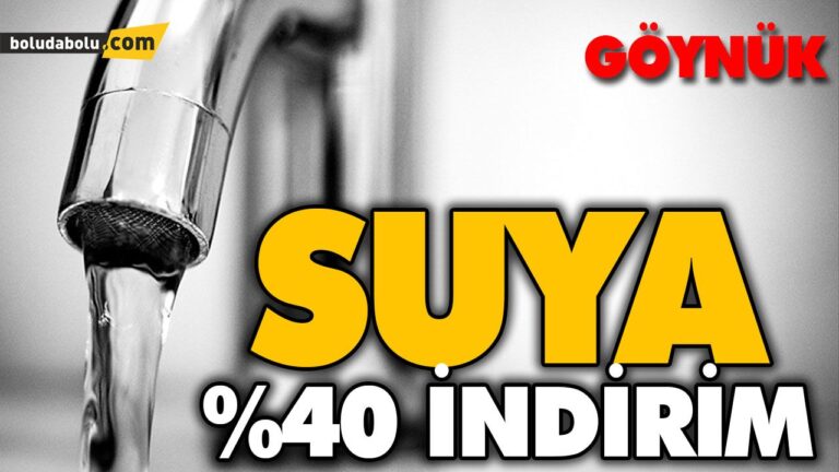 GÖYNÜK BELEDİYESİ SU FİYATLARINDA İNDİRİM YAPTI