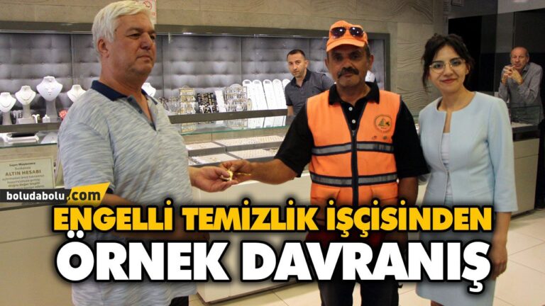 ENGELLİ TEMİZLİK İŞÇİSİNDEN ÖRNEK DAVRANIŞ