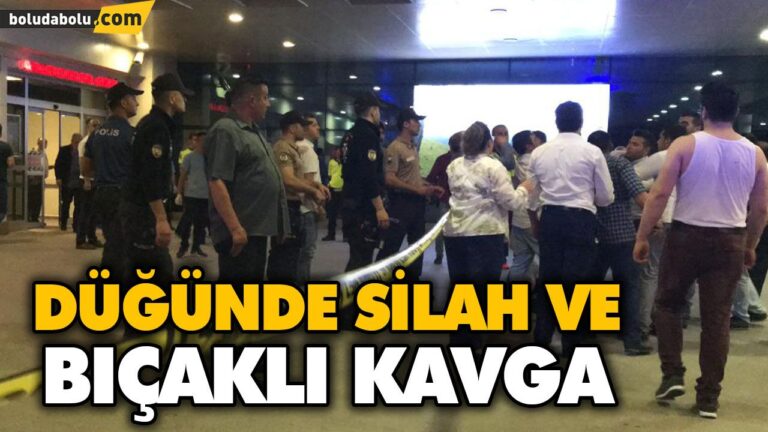 DÜĞÜNDE SİLAH VE BIÇAKLI KAVGA
