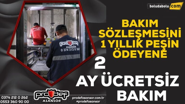 1 yıllık bakım sözleşmesini peşin ödeyenlere 2 ay ücretsiz bakım