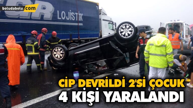 CİP DEVRİLDİ 2’Sİ ÇOCUK 4 KİŞİ YARALANDI